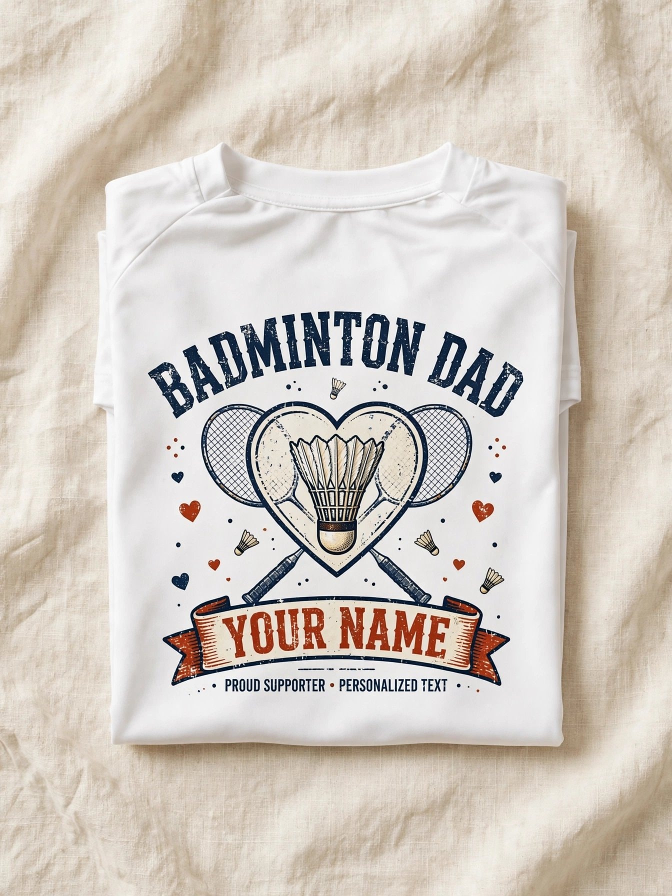 Badminton Dad Jersey – Personalized Player Name Supporter Shirt